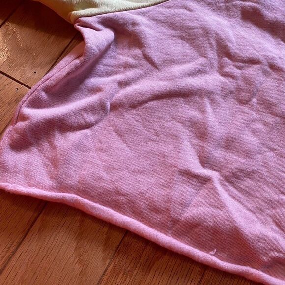 NWOT Abound women's multicolor raw hem cotton cropped pullover sweater sz medium - Picture 4 of 9